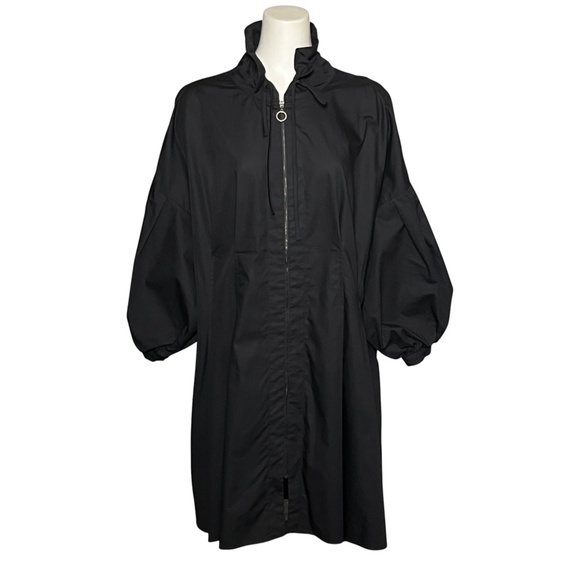 IC Collection by Connie K Size 2X Black Stand Shirring Collar Darkts Jacket - Picture 9 of 9